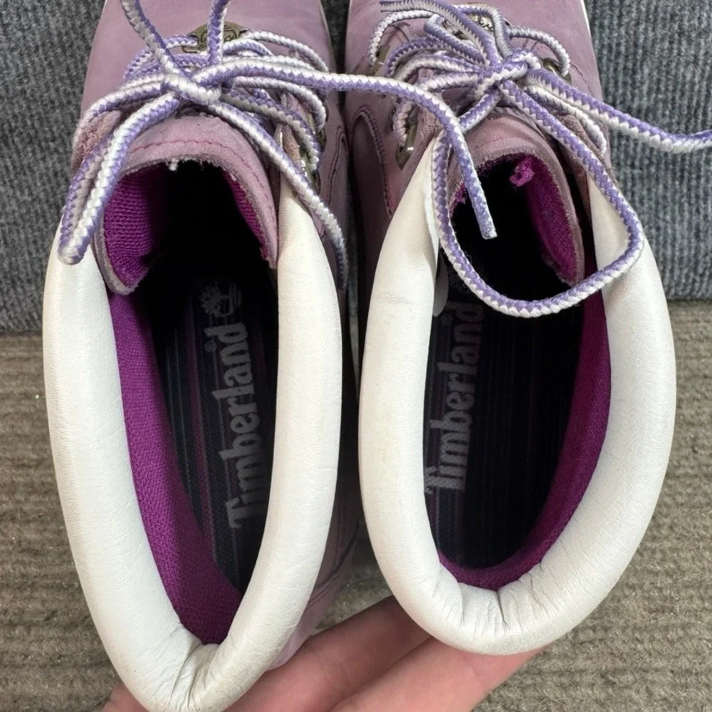 Timberland Nellie Chukka Double Waterproof Boots Lavender Purple White Sole 8